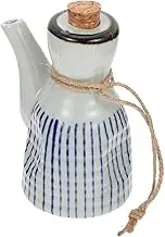 Mikinona Ceramic Seasoning Bottle Practical Condiment Dispenser for Vinegar Soy Sauce Spices Elegant Kitchen Storage with Non Slip Base Easy to Clean Design