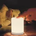 Dimmable LED Touch Control Night Light USB Rechargeable Bedside Table Lamp