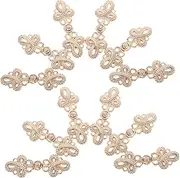 [TEMPNAP] 10pcs Vintage Clasps Shank Knot Buttons Decorative Toggle Closures for Wedding Dresses Formal Events Retro Cheongsam Outfits