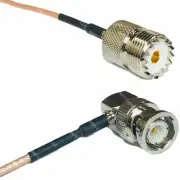 USA-CA RG316 SO239 UHF FEMALE to BNC MALE ANGLE Coaxial RF Pigtail Cable