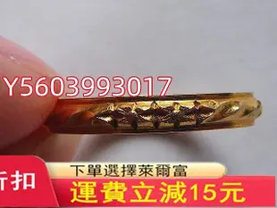 早期 上海老鳳祥18K金 花卉高浮雕金戒指1.84克 品相好