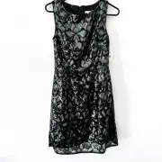 NEW Aidan Mattox Black Sleeveless Sequin Dress Women's Size 4M