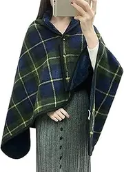 [SUOYUANJIE] Versatile Leisure Blanket Coat, Cozy Plush Sleeveless Blankets with Buttons Soft Super Warm Wearable Thickening Old Man Shawl for Lap Bed Sofa Office