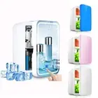 8L Mini Beauty Fridge LED Mirror Portable Makeup Cosmetics Refrigerator Cooler