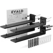 10 inch 4 Piece Black EVALD Floating Shelf Brackets 10 Inches Minimalistic -MM
