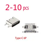 Type C Connector Jack Female 6Pin Full Mount 6P Charging Socket USB DIY Plug