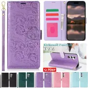 For Samsung S24 FE S23 S22 S21 S20 S10 Ultra Plus Case Flip Leather Wallet Cover