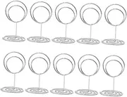 JECOMPRIS 10pcs Elegant Iron Card Holder Clip Stand Photo Holding Memo Holder for Table Numbers Menus Notes Versatile Design for Office Restaurant Events