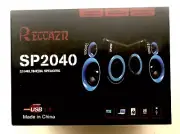 RECCAZR SP2040 USB-Powered Multimedia Speakers 2.0 Stereo Surround Sound NEW