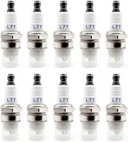10 Pcs Spark Plug for Gasoline Garden Machinery Engine Brush Cutter Chainsaw Thread size: M14*1.25 Screw length: 9.5mm Electrode gap: 0.6mm
