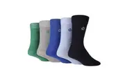 JEFF BANKS 5PK Plain Recycled Cotton Crew Socks