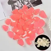 300/600Pcs Glow Pebbles Diamond Shape Glow in The Dark Decorative Stones Rocks Rainbow Stones Decorative Luminous Pebbles for Garden Lawn Yard (Color : Pink, Size : 300pcs)