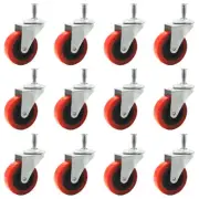 12 Pack Heavy-Duty 2" Swivel Caster for Creeper Service Cart Stool Post Mount
