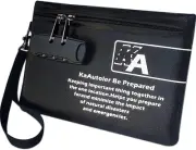 Small Fireproof Bagwith Lock,Kaautoler Fireproof, Waterproof Money Bag, with Zip