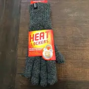 Heat Lockers Thermal Men's Gloves Lock in the Heat Black/Gray NEW #183569