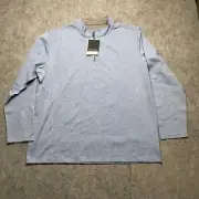 Mizzen+Main Proflex Quarter Zip Mens XXL Light Blue Performance Golf Pullover