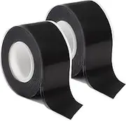 Spendeal 2 Pack Self Fusing Silicone Tape Waterproof – 1" x 10 Feet Black, Self Amalgamating Tape, Silicone Rubber for Plumbing, Sealing Pipes, Hose Repair, Coax and Electrical Cables Weatherproof