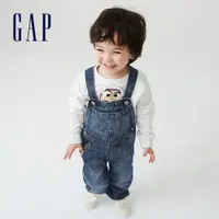 在飛比找蝦皮商城優惠-Gap 男幼童裝 純棉牛仔吊帶褲-中度水洗(732674)