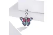 Solid 925 Sterling Silver Majestic Butterfly Pandora Inspired Bead Charm