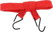 DINHEAROM Heavy Duty Bungee Cords with Hooks Portable Elastic Tie Downs for Motorcycle Scooter Bicycle Red Straps for Secure Trunk Storage Detach System