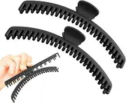 Hair Claw Clips, Claw Clips for Long Hair, 2 Pack Women's Hair Clips, Portable Small Hair Claw, Non-Slip Banana Hairpins, Big Barrettes, Slim Bun Pins, Strong Grip for Women and Girls - 12cm