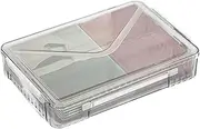 Transparent File Box, Transparent File Box, Stackable Storage Container, File Box Project Case with Lid, Stackable Paper Storage Box Holder for Letter Files, Scrapbook, Photos