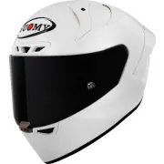 S1-XR GP Plain FIM E06 White Full Face Helmet