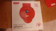 Dash Mini Maker Electric Round Griddle for Individual Pancakes, Eggs-SILVER-NIB
