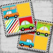 Beep Beep NPM - 2 Premade Scrapbook Pages - EZ Layout 5569