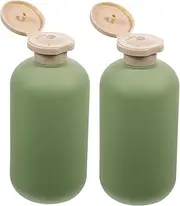 Zerodeko 2Pcs Travel Lotion and Shampoo Bottles with Flips Caps Refillable Containers for Creams and Shower Gels Lightweight and Leak for Outdoor Travel and Business Trips