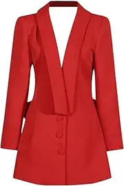 [Zadaos] Women Blazer Single Breasted Backless Long Sleeve Blazer Coat Sexy Ladies Suit Jacket