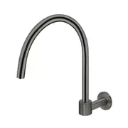 MEIR Round Brass High Rise Swivel Spout - Wall Mounted - PVD Shadow