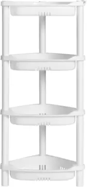 4-Tier Rustproof Shower Caddy Organizer, 14.4"x11.2"x31.5", White
