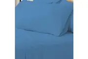 Valeria 1000TC Ultra Soft Bed Sheet Set - Blue - Super King - Blue