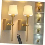 Battery-Operated Wall Sconces Set of 2: 6000mAh Rechargeable Wall Lights with