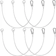 6Pcs Stainless Steel Tether Ropes for Outdoor Safety Wire Cable with Loops for Gardens Farms and Various Installations Exquisite Workmanship and Easy to Use