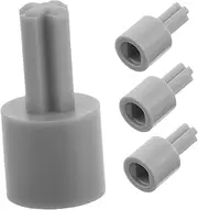 4pcs Motor Adapter DIY Toy Car Wheel Connectors Compatible Cross Shaft Robot Parts DIY Projects Grey