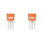 2x Dexas 26.5cm Silicone Salad Hands Fruit/Veggie Mixer Kitchen Utensil Orange