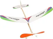 Small Airplane Model Assembly Kits - Airplane Toys Large Throwing Foam Plane | Ubber Band Aircraft Models | Rubber Band Aeroplane High Wing for Toddler Boys Girls Kids Children