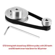 For 3D Printer,GT2timing Belt Closed Loop 200mmpulley With 20 Teeth & 60 Teeth