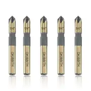 Countersink Drill Bit Set, 5 Pieces High Speed Steel 82 Degree 5 Flute 6mm Round