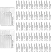 uxcell 100pcs Exacto Knife Blades #16 Hobby Knife Replacement Blades Spare Precision Exacto Blades Hobby Knife Blade Refills for DIY, Art, Cutting, Carving, Scrapbooking, Stencil