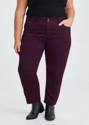[Taking Shape] Taking Shape The Petite Luxe Looker Jean Size 12 in Merlot - Plus Size Women's Petite Plus Merlot