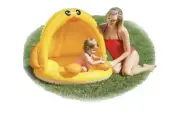 Intex Pool Duck Baby Inflatable Blow Up Splash Noise Squeakers Shaded Canopy