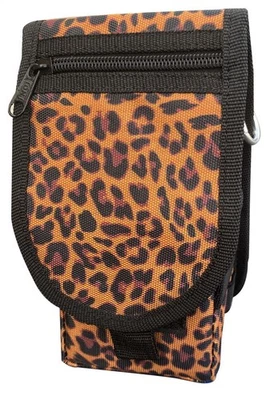 Showman Leopard Print Cordura Nylon Cell Phone/Accessory Case