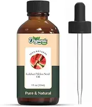 Organic Zing Kalahari Melon Seed (Citrullus Lanatus) Oil | Pure & Natural Carrier Oil for Skincare, Hair Care & Massage- 30ml/1.01fl oz
