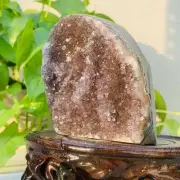 460g Natural Amethyst Geode Mineral Specimen Crystal Quartz Energy Decoration