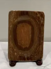 Natural Aragonite Stone Tray Trinket Dish Ashtray Incense Burning Soap Dish #5