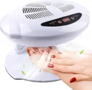 Air Nail Dryer, 400W Air Nail Fan Blow Dryer for Nail Polish Intelligent Automatic Sensor Hot & Cold Air Nail Polish Drying Fan Manicure Tool EU Plug