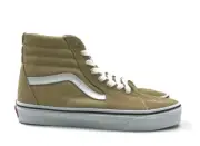Vans Sk8 Hi Womens Sz 7.5 Casual Skate Shoe Beige Tan White Trainer Gym Sneaker